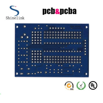 Glass fiber double sided prototype pcb with blue soldermask 2 layers pcb
