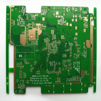 6 Layers Multilayer PCB Board 94v-0 3oz Copper High Tg170 Fr4 Immersion Gold